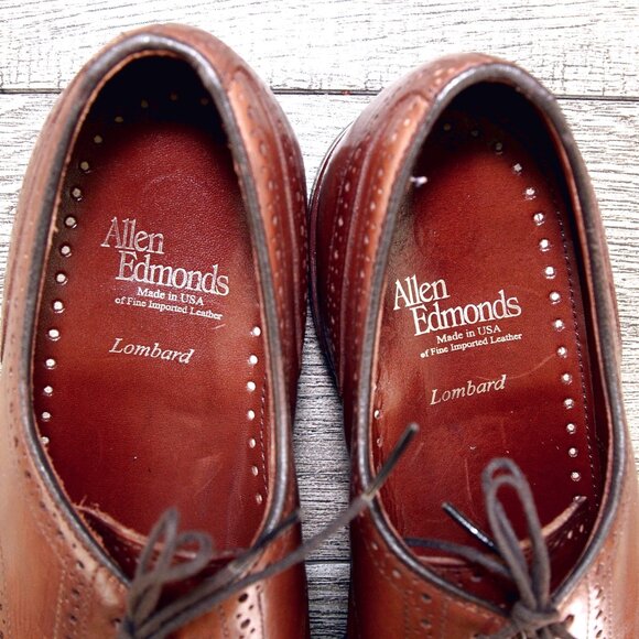 Allen Edmonds LOMBARD 10.5 D Walnut * add $15 Cedar Trees - Picture 5 of 13